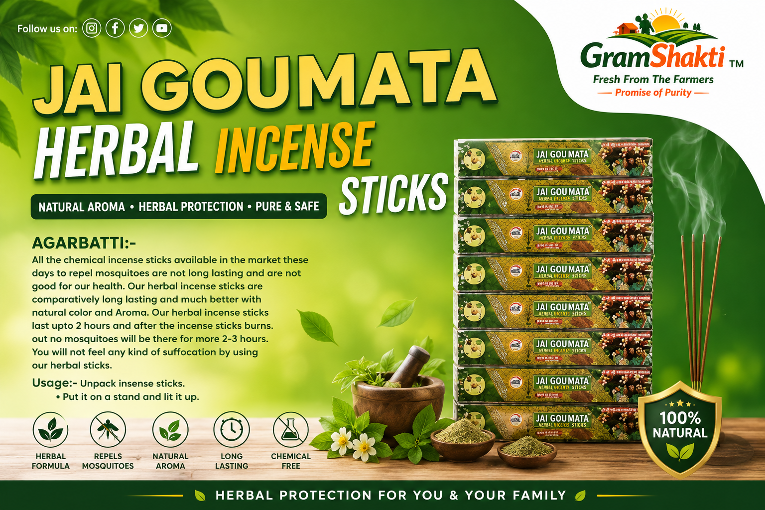 Herbal Mosquito Agarbatti 12pkt