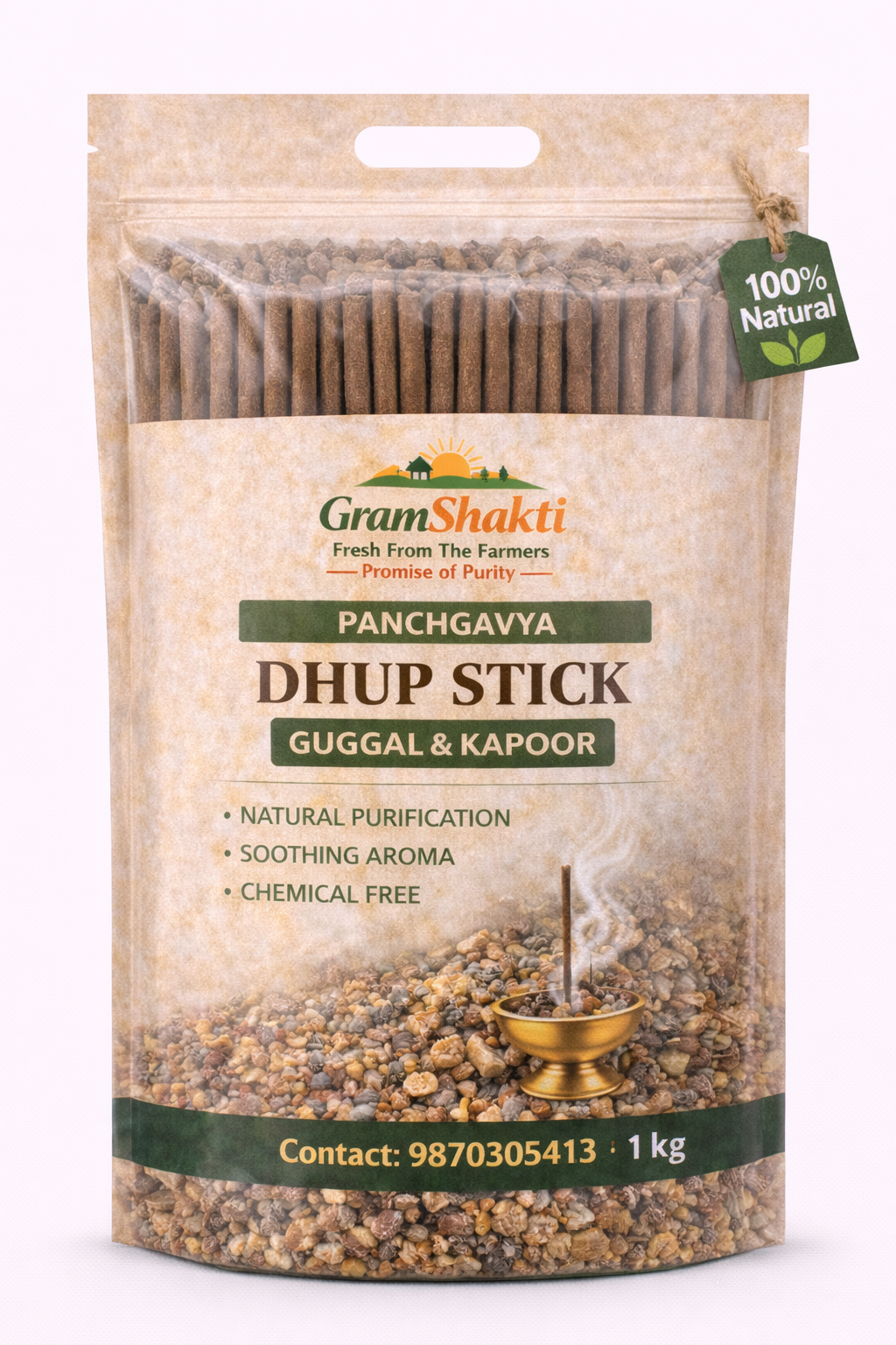 Panchgavya Dhup Stick Guggal & Kapoor 1kg
