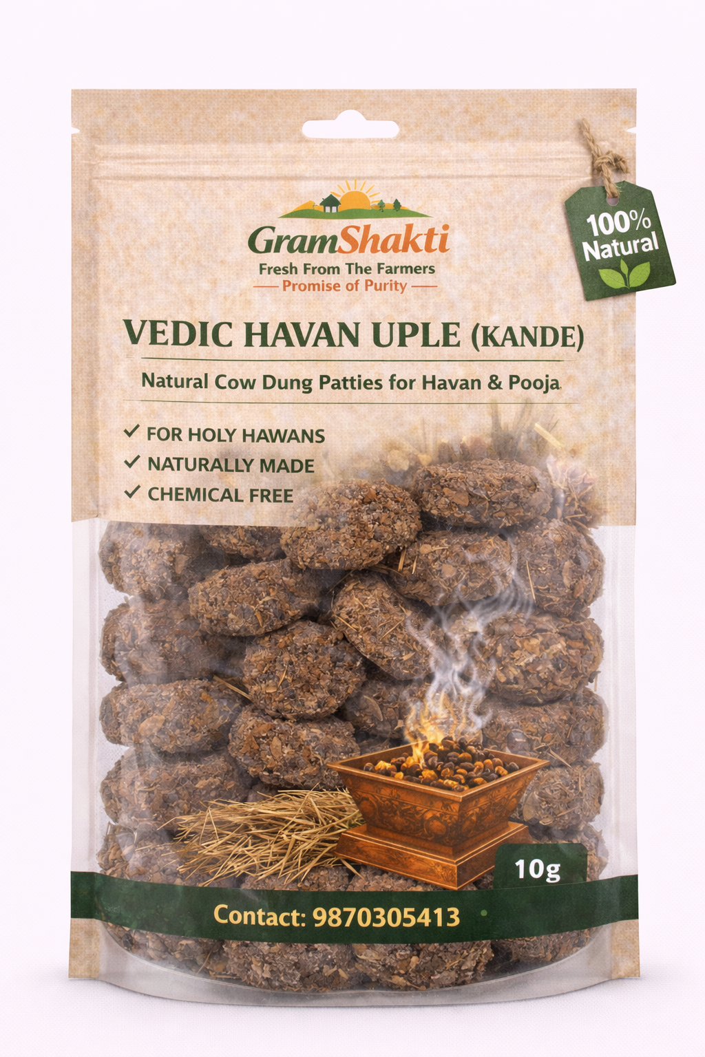 Vedic Havan Uple Kande 20pcs